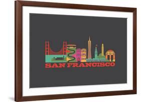 City Living San Francisco Asphalt-null-Framed Art Print