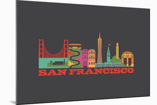 City Living San Francisco Asphalt-null-Mounted Art Print