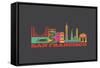 City Living San Francisco Asphalt-null-Framed Stretched Canvas