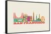 City Living San Francisco Natural-null-Framed Stretched Canvas