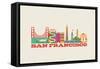 City Living San Francisco Natural-null-Framed Stretched Canvas