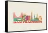 City Living San Francisco Natural-null-Framed Stretched Canvas