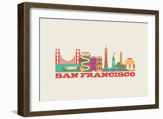 City Living San Francisco Natural-null-Framed Art Print