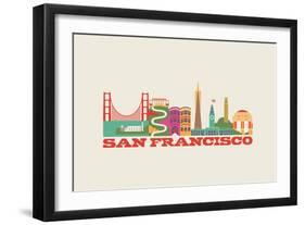 City Living San Francisco Natural-null-Framed Art Print