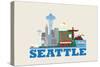 City Living Seattle Natural-null-Stretched Canvas