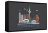 City Living Toronto Asphalt-null-Framed Stretched Canvas