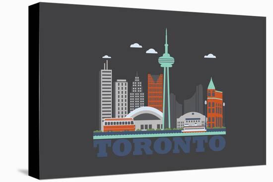 City Living Toronto Asphalt-null-Stretched Canvas