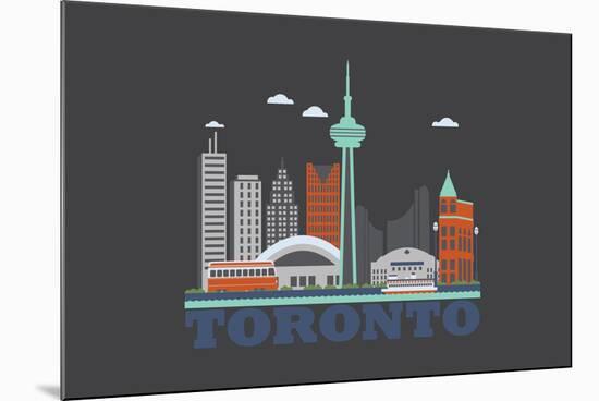 City Living Toronto Asphalt-null-Mounted Art Print