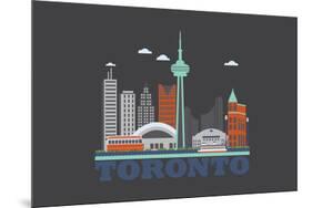 City Living Toronto Asphalt-null-Mounted Art Print