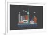 City Living Toronto Asphalt-null-Framed Premium Giclee Print