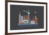 City Living Toronto Asphalt-null-Framed Premium Giclee Print