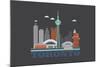 City Living Toronto Asphalt-null-Mounted Art Print