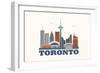 City Living Toronto Natural-null-Framed Art Print