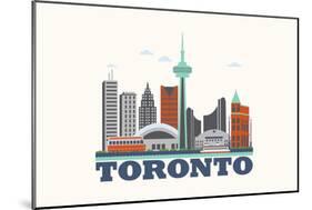 City Living Toronto Natural-null-Mounted Art Print