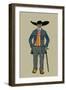 City Man with Hat and Cane from St. Onge-Elizabeth Whitney Moffat-Framed Art Print