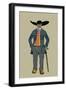 City Man with Hat and Cane from St. Onge-Elizabeth Whitney Moffat-Framed Art Print