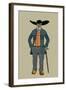 City Man with Hat and Cane from St. Onge-Elizabeth Whitney Moffat-Framed Art Print