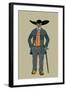 City Man with Hat and Cane from St. Onge-Elizabeth Whitney Moffat-Framed Art Print