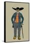 City Man with Hat and Cane from St. Onge-Elizabeth Whitney Moffat-Framed Stretched Canvas