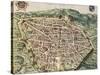 City Map of Bologna, Italy, 16th Century-null-Stretched Canvas