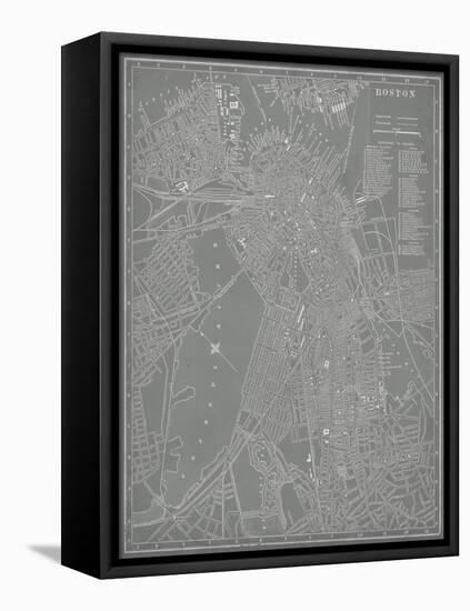 City Map of Boston-Vision Studio-Framed Stretched Canvas