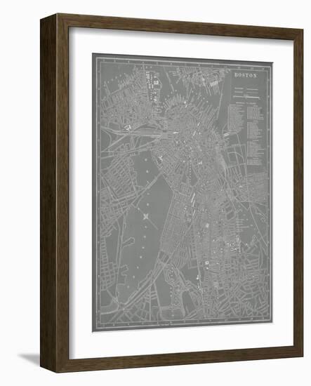 City Map of Boston-Vision Studio-Framed Art Print