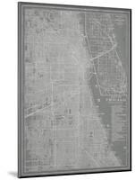 City Map of Chicago-Vision Studio-Mounted Art Print