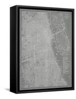 City Map of Chicago-Vision Studio-Framed Stretched Canvas