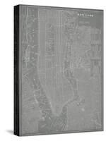 City Map of New York-Vision Studio-Stretched Canvas