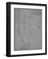 City Map of New York-Vision Studio-Framed Art Print