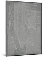 City Map of New York-Vision Studio-Mounted Art Print