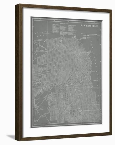 City Map of San Francisco-Vision Studio-Framed Art Print