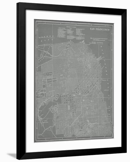 City Map of San Francisco-Vision Studio-Framed Art Print