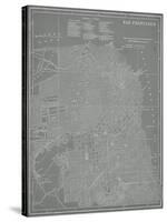 City Map of San Francisco-Vision Studio-Stretched Canvas