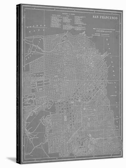 City Map of San Francisco-Vision Studio-Stretched Canvas