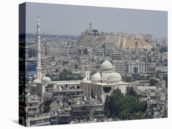 City Mosque and the Citadel, Aleppo (Haleb), Syria, Middle East-Christian Kober-Stretched Canvas