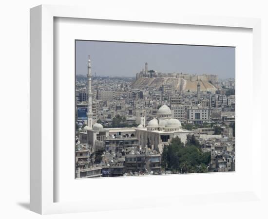 City Mosque and the Citadel, Aleppo (Haleb), Syria, Middle East-Christian Kober-Framed Photographic Print