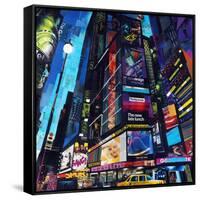 City Night-James Grey-Framed Stretched Canvas