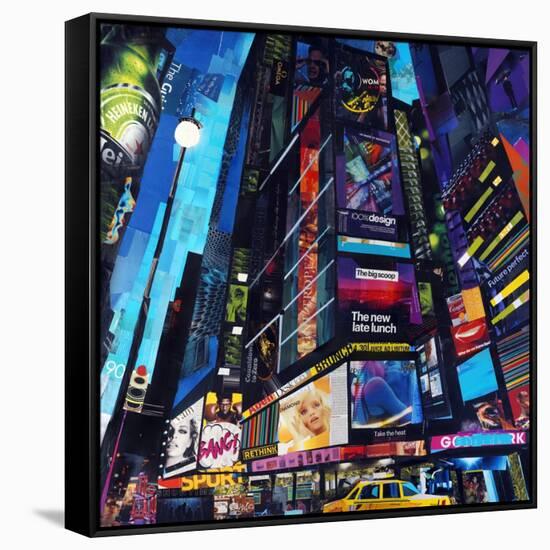 City Night-James Grey-Framed Stretched Canvas