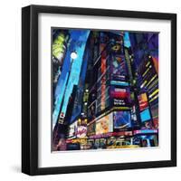 City Night-James Grey-Framed Art Print