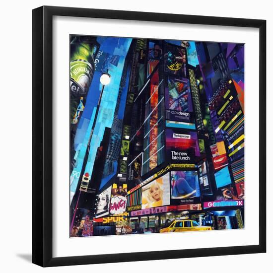 City Night-James Grey-Framed Art Print