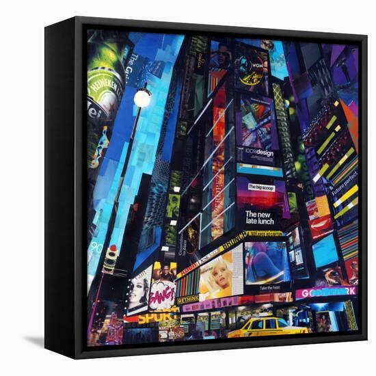 City Night-James Grey-Framed Stretched Canvas