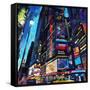 City Night-James Grey-Framed Stretched Canvas