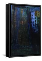 City - Night-Julie Held-Framed Stretched Canvas