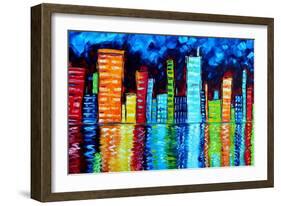 City Nights II-Megan Aroon Duncanson-Framed Art Print