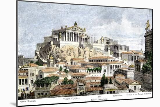 City of Ancient Rome, Seen from Mount Palatine-null-Mounted Giclee Print