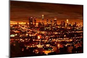 City of Angels - City of Light - Los Angeles-Markus Bleichner-Mounted Art Print