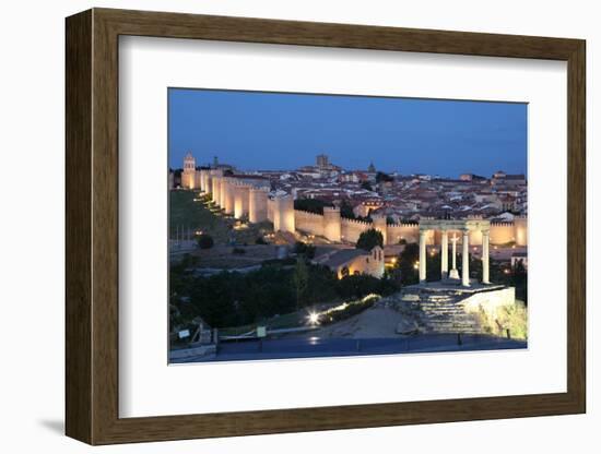 City of Avila at Dusk, Spain-p.lange-Framed Photographic Print