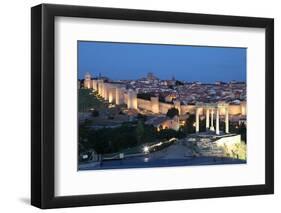 City of Avila at Dusk, Spain-p.lange-Framed Photographic Print