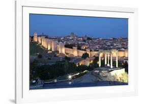 City of Avila at Dusk, Spain-p.lange-Framed Photographic Print